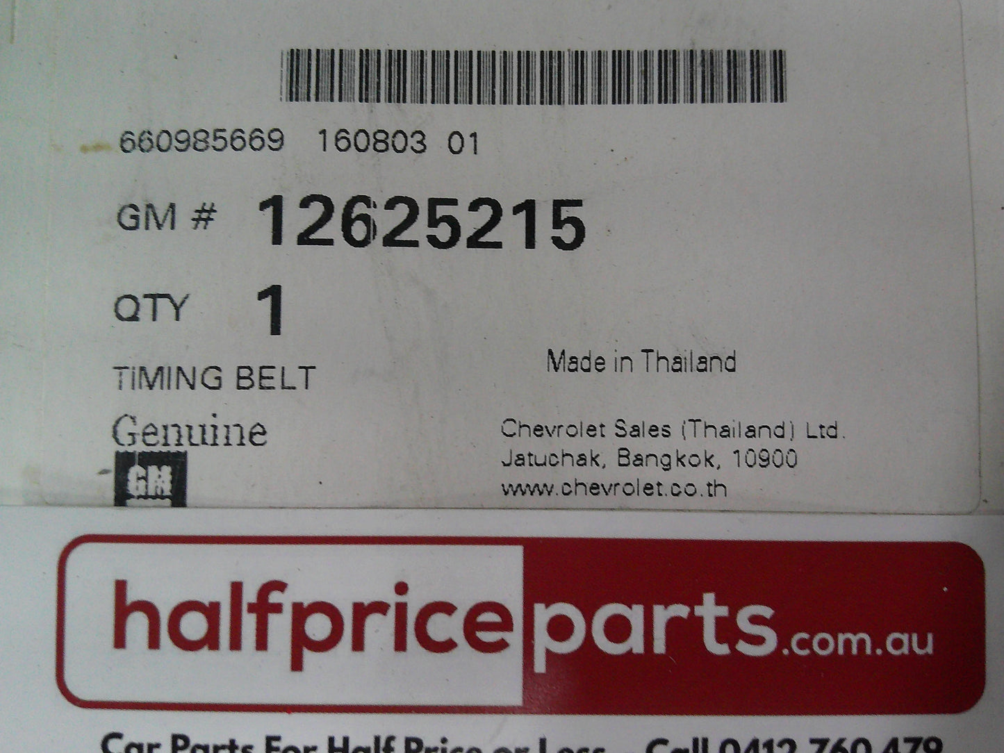 Holden RG Colorado Genuine Timing Belt New Part