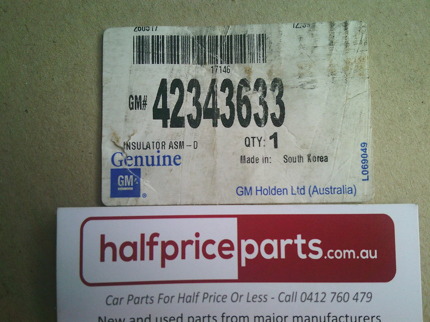 Holden TM Barina Genuine Inner Rear Cargo Boot Underlay New Part