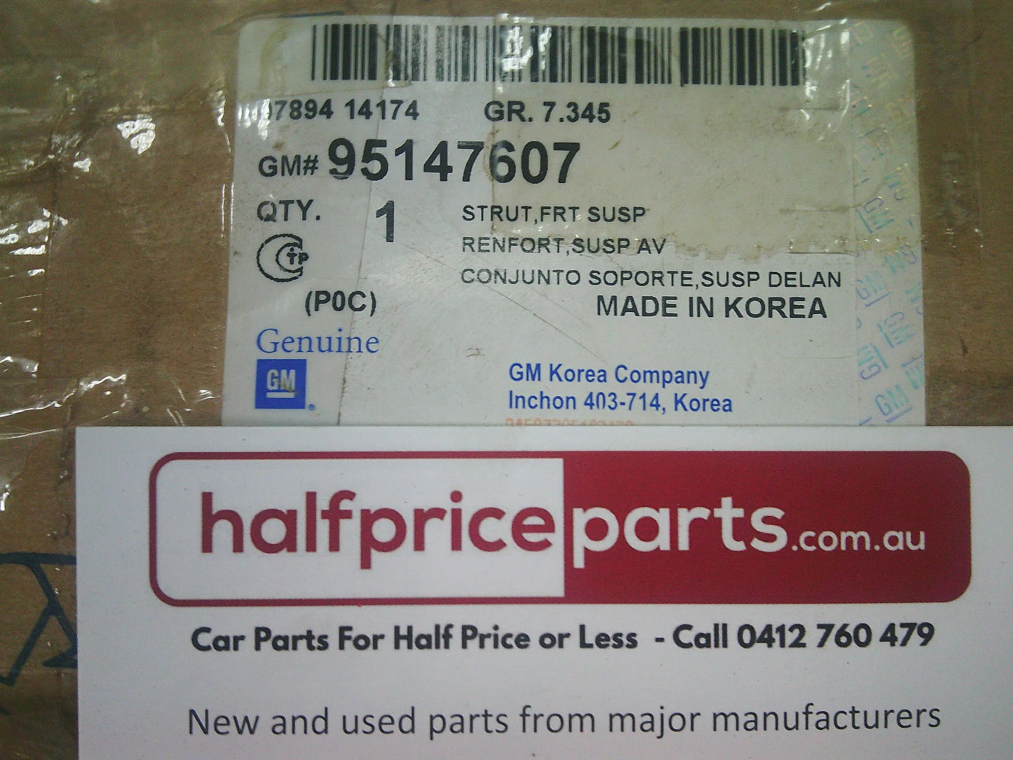 Holden CG Captiva 5/7 Genuine Left Hand Front Shock Absorber New Part
