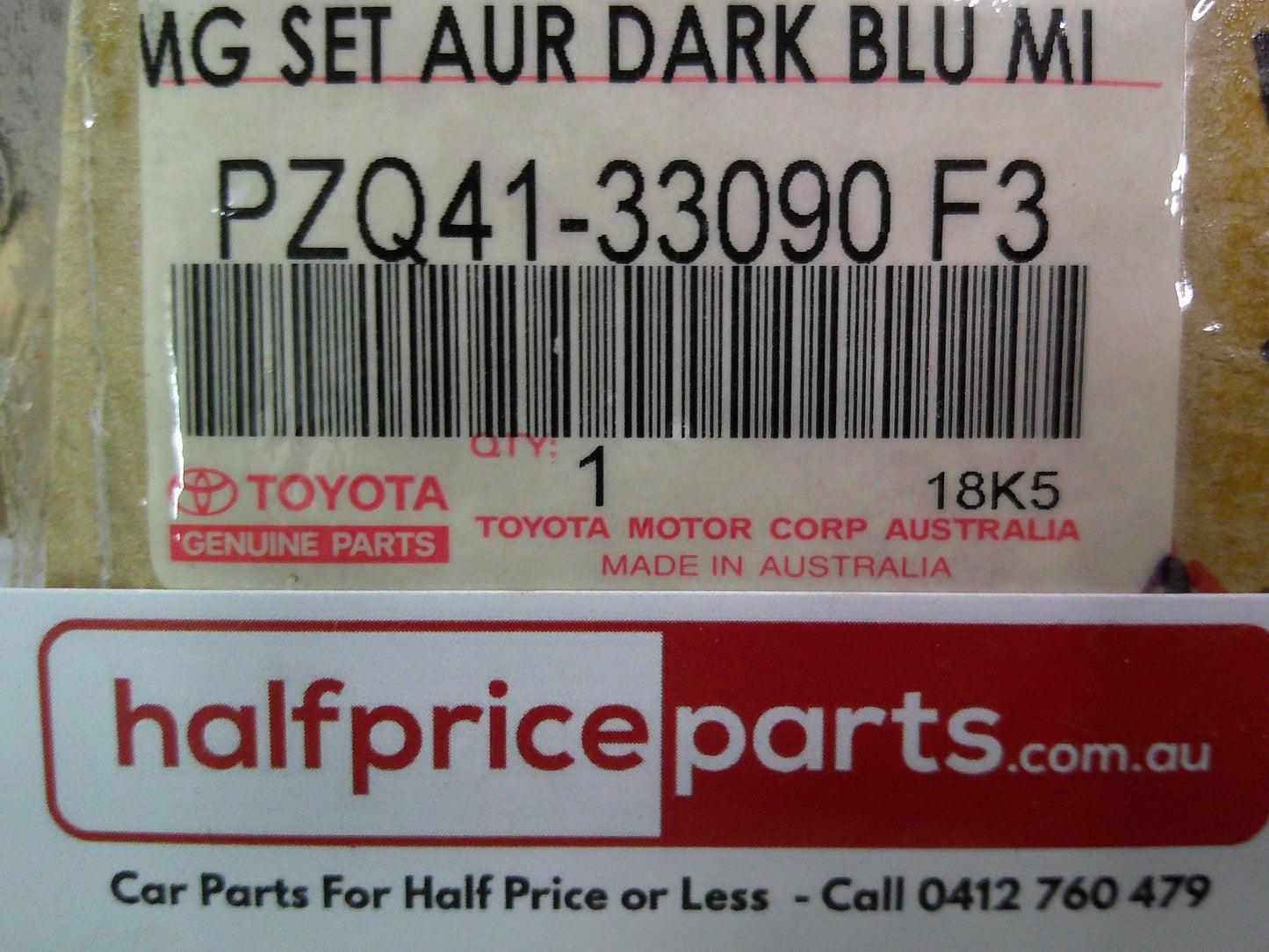 Toyota Aurion/Camry Genuine Front And Rear Mudguard Set With Fitting Kit (Factory Dark Blue Mica) New Part