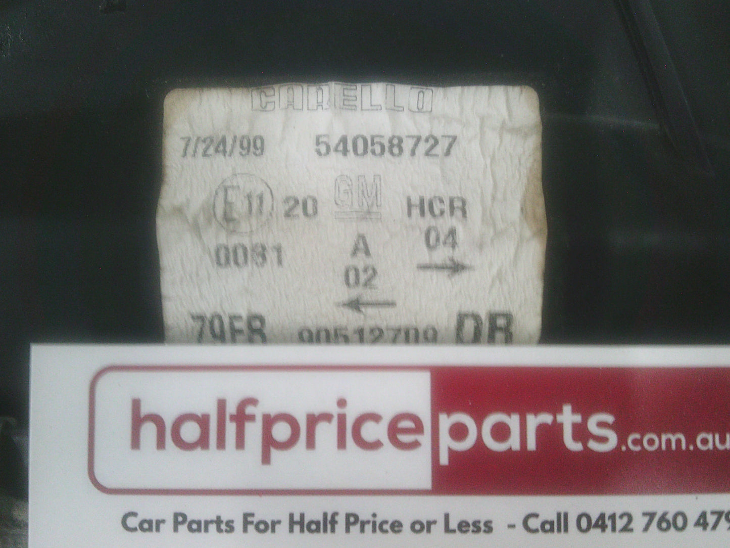 Holden JR Vectra Genuine Right Hand Front Headlight Reconditioned Used Part