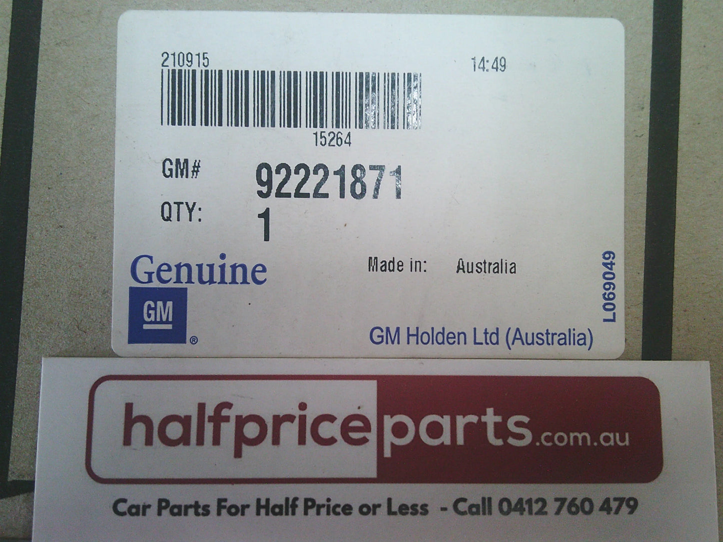 Holden VE Commodore/WM Statesman/Caprice Right Hand Side Instrument Vent Panel (Onyx Black) New Part