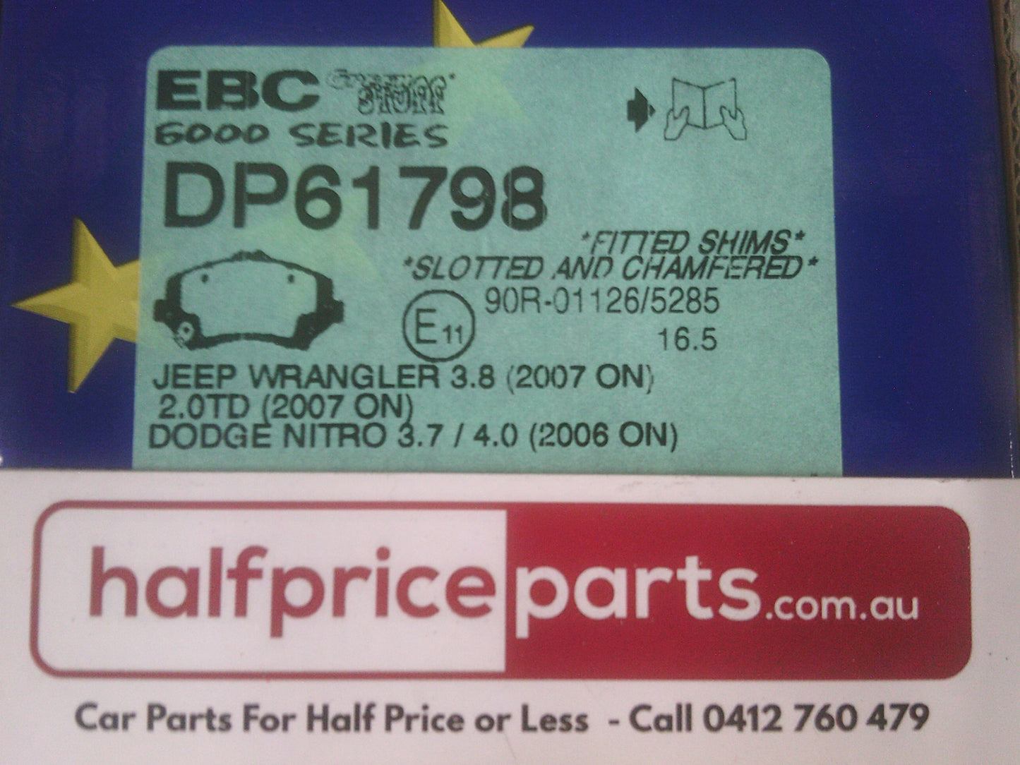 EBC Greenstuff Front Disc Brake Pad Set Suits Jeep/Dodge/Chrysler New Part