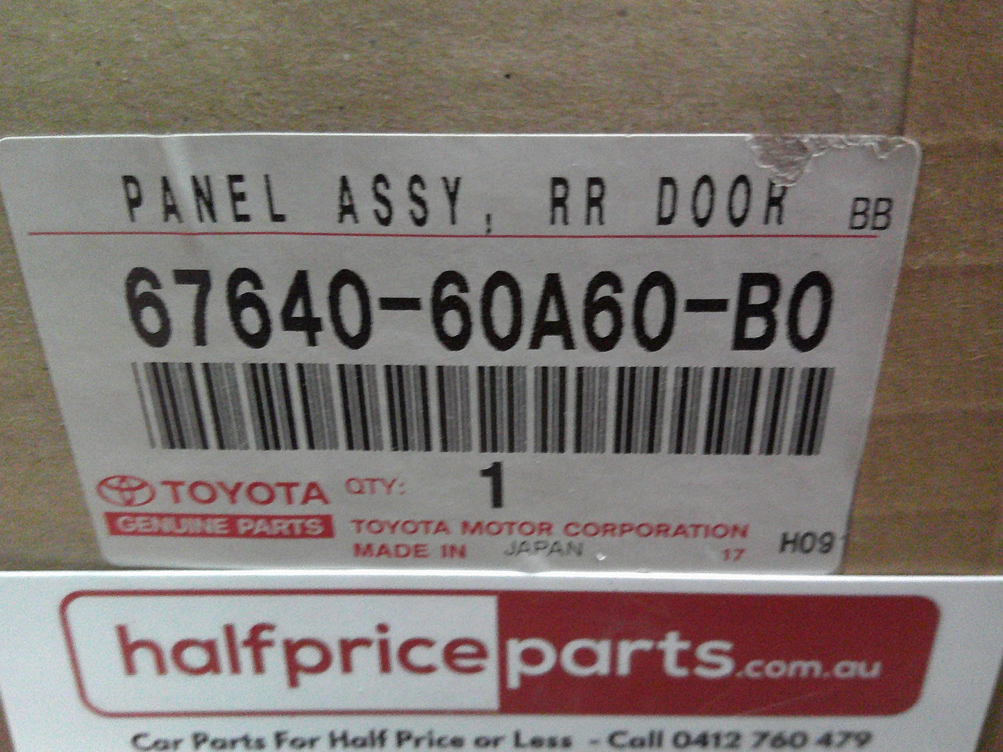 Toyota Landcruiser 100 series GXL Genuine Left Hand Rear Door Trim New Part