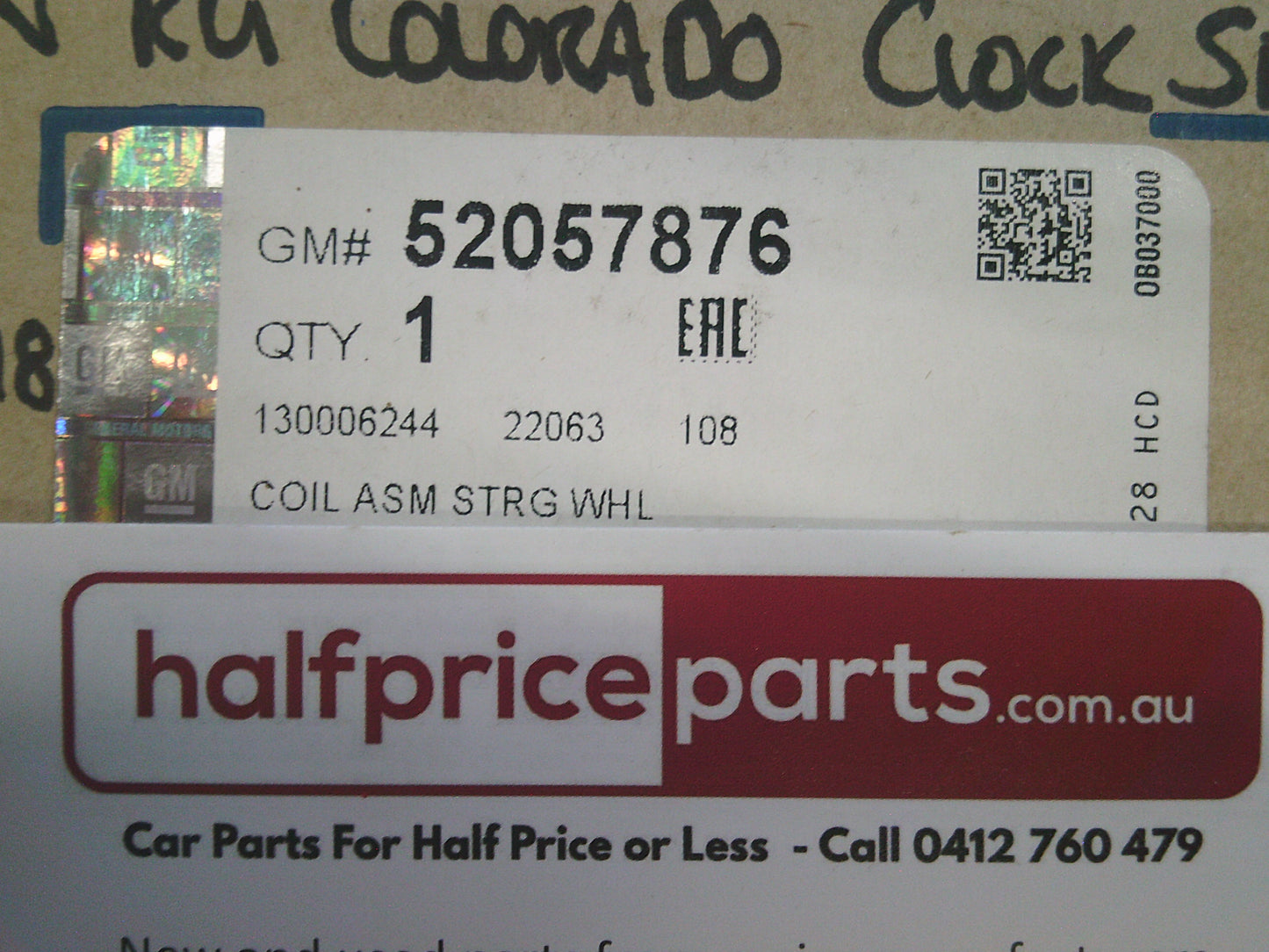 Holden RG Colorado Genuine Clock Spring New Part