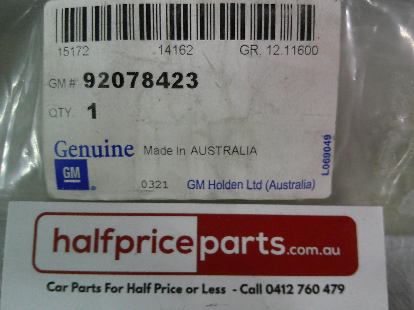 Holden VS Commodore Genuine Left Front Door Moulding (New Unpainted)New Part.