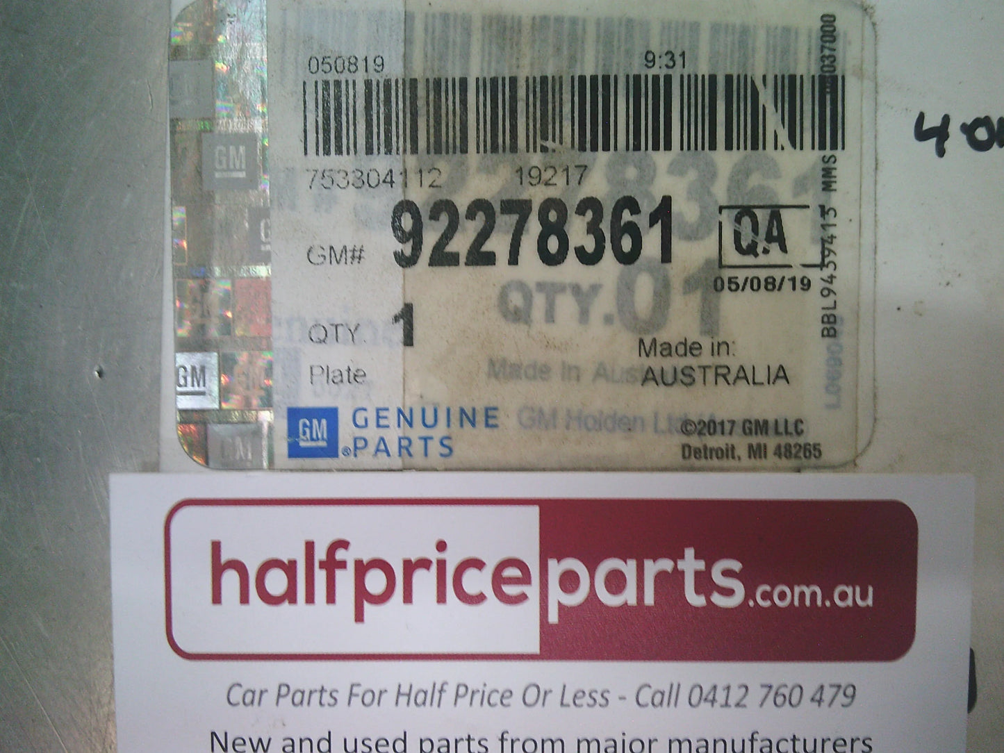 Holden VF Commodore/WN Statesman Genuine Front (Enhanced) Replacement Sill Plates (PAIR) New Part