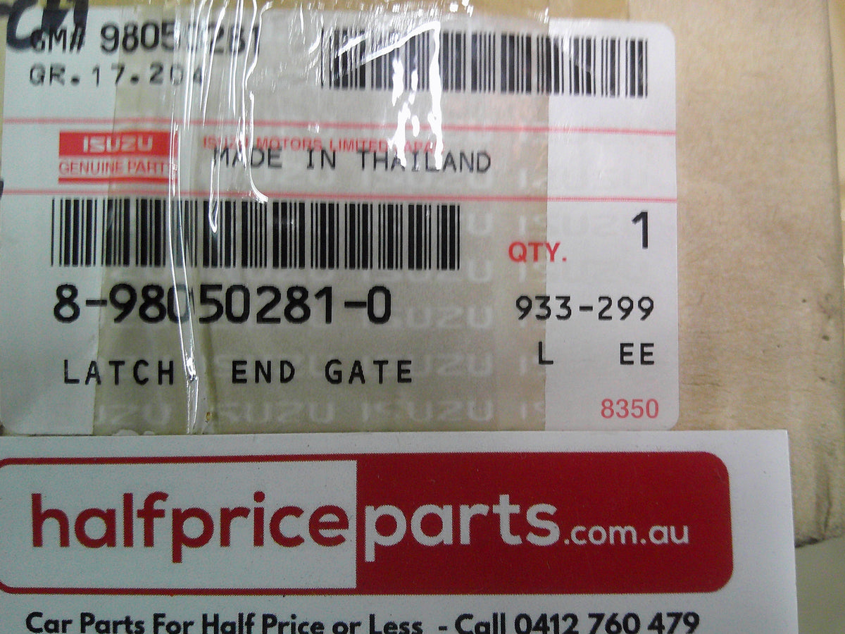 Isuzu D-Max Genuine Left Hand Rear Tail Gate Rod And Latch Assembly New Part