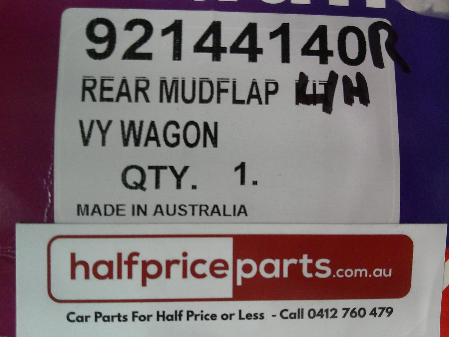 Holden VY/VZ Wagon Commodore Genuine Left Hand Rear Mud Flap Only New Part