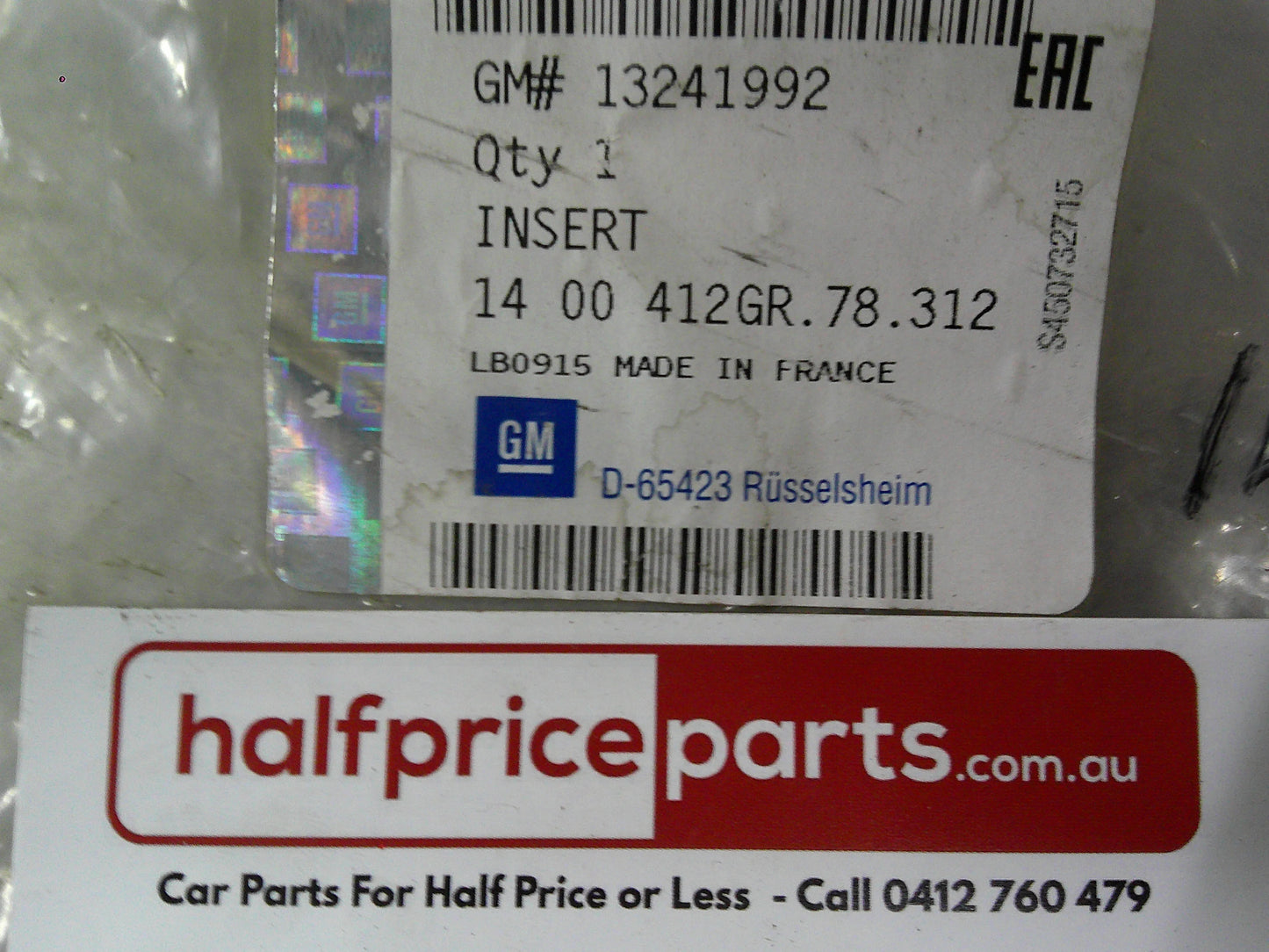 Holden AH Astra Genuine Left Hand Front Bumper Bar Insert (Anthracite In Colour) New Part