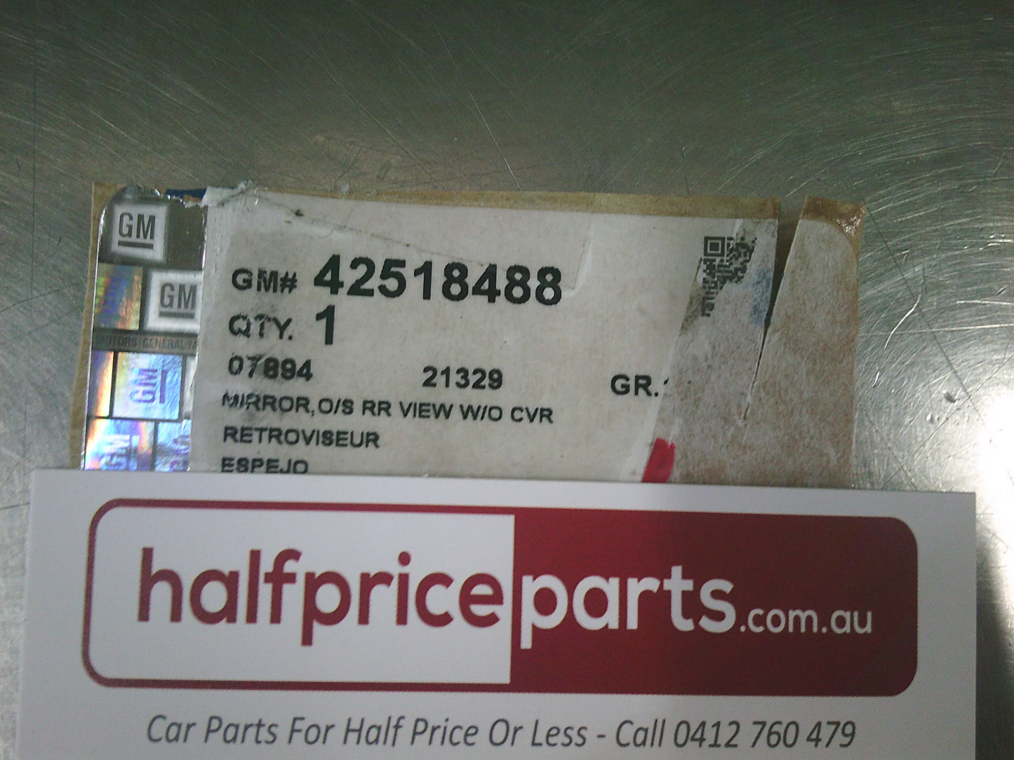 Holden Spark MP Genuine Right Hand Outside Rear View Mirror (No Scalp Cover) - New Part
