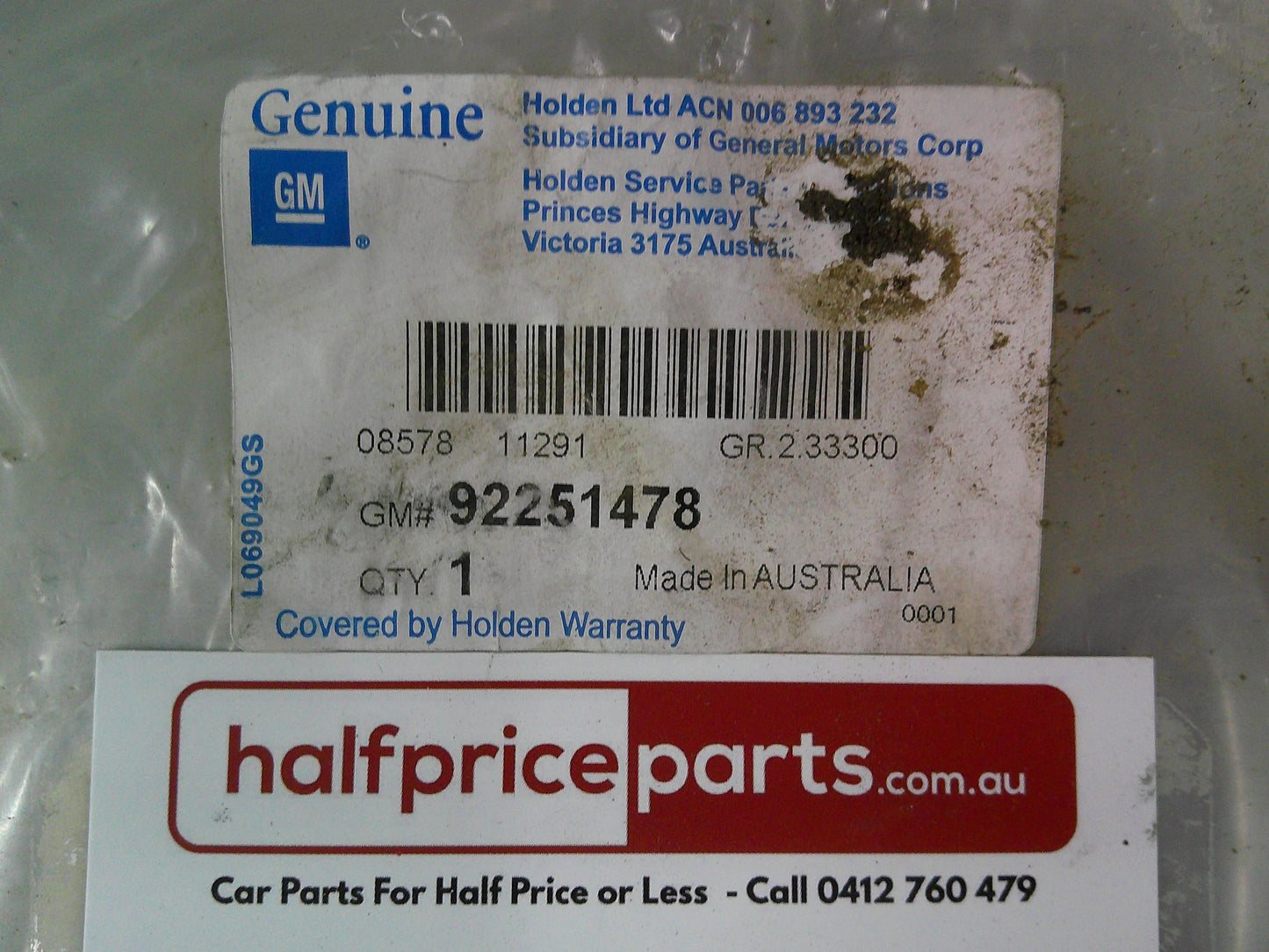 Holden WM Caprice Genuine Battery Tray Reinforcement Brace New Part
