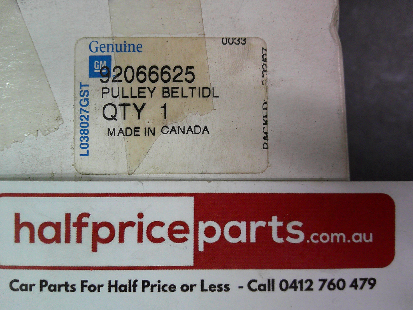 Holden RA Rodeo 3.5Ltr V6 Genuine Idler Belt Pulley New Part