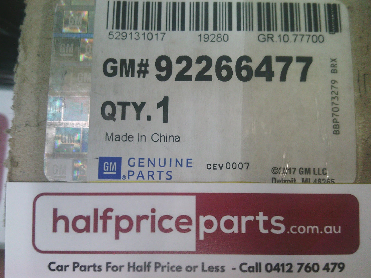 Holden VF Commodore Ute Genuine Right Hand Front Door Switch Panel Trim (Factory Black) New Part