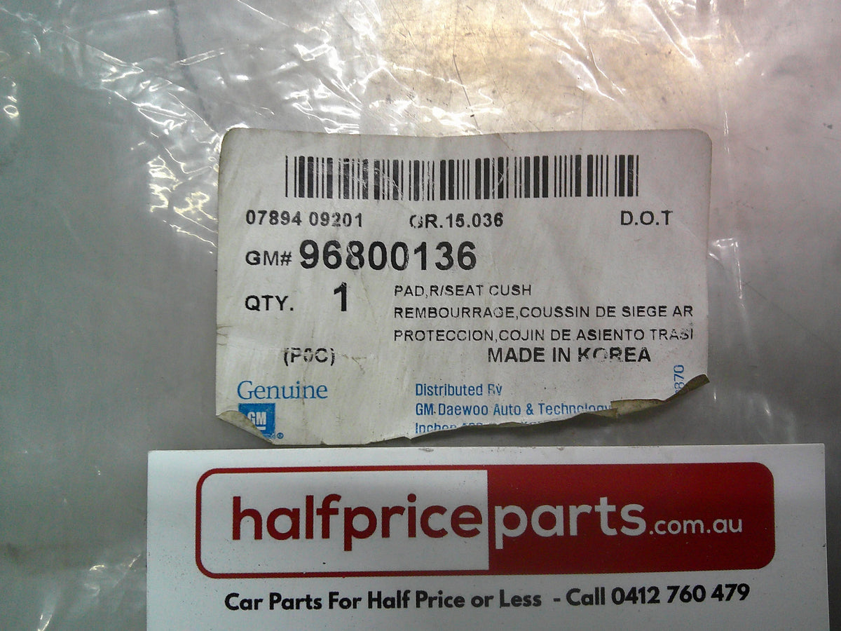 Holden CG5 Captiva Genuine Left Hand Rear Seat Base Cushion New Part