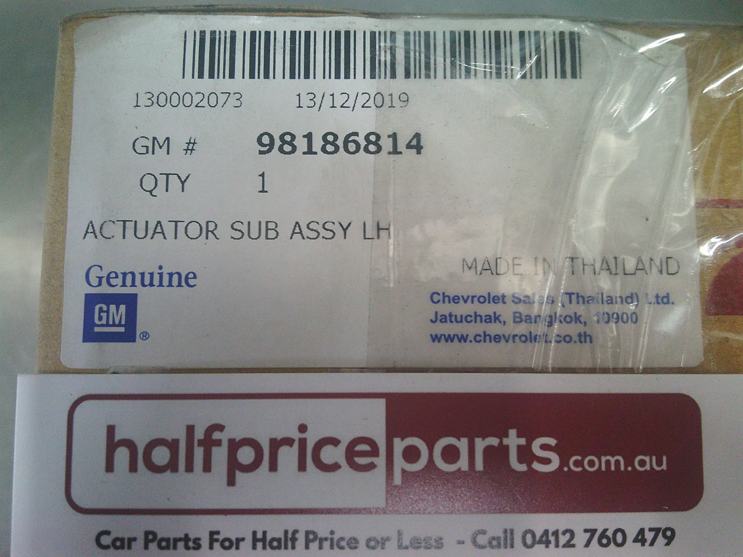 Holden RG Colorado Genuine Left Side Rear View Mirror Electric Actuator New Part