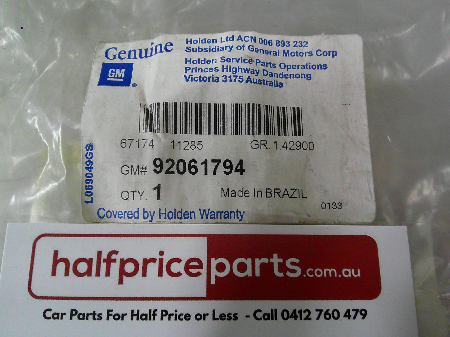 Holden VS Commodore 3.8Ltr V6-Supercharged Genuine Sump Oil Pan Gasket New Part