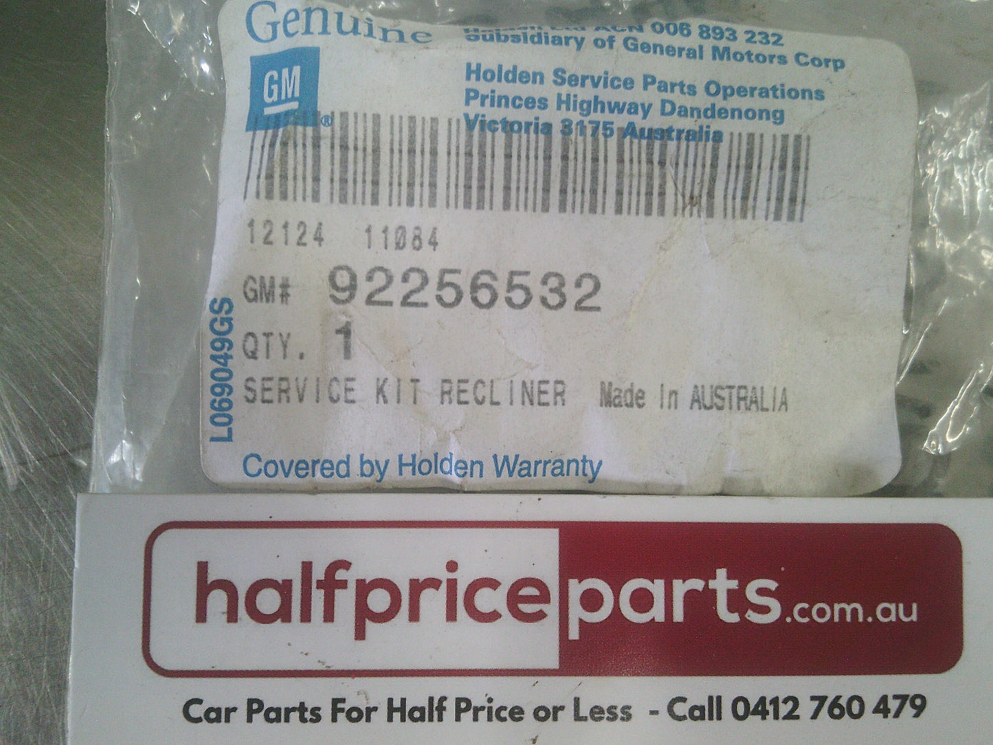 Holden Commodore VT/VX/VY/VZ/VE Genuine Recliner Gear Service Kit New Part