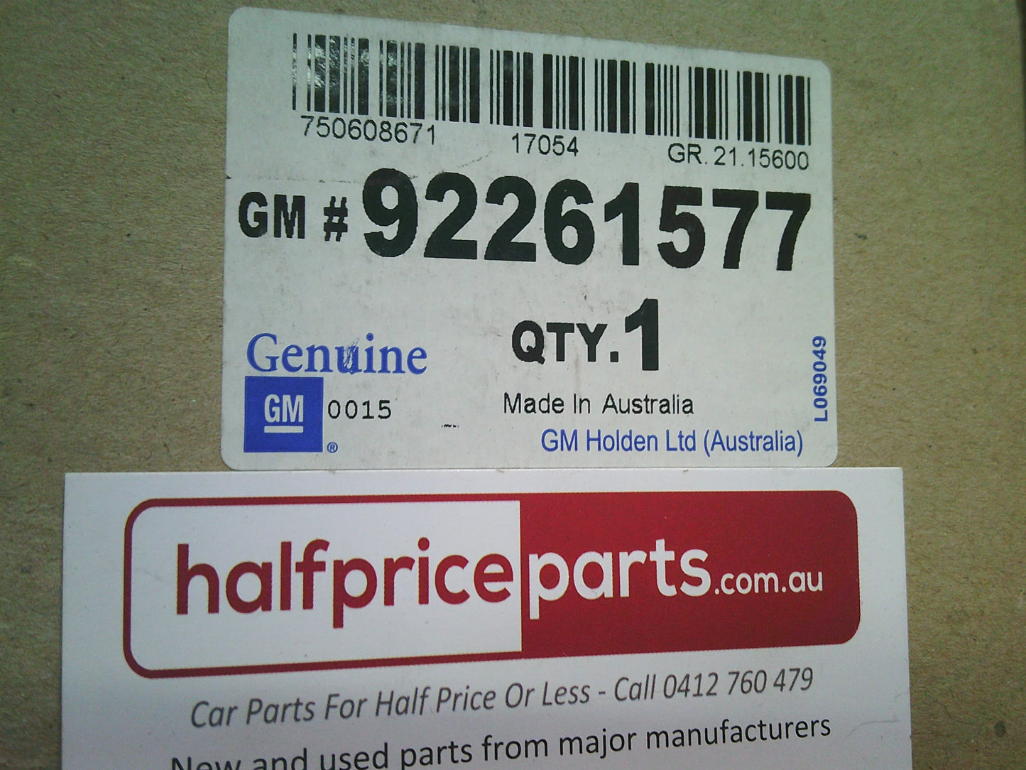 Holden JH Cruze Genuine Right Hand Bonnet Decal New Part
