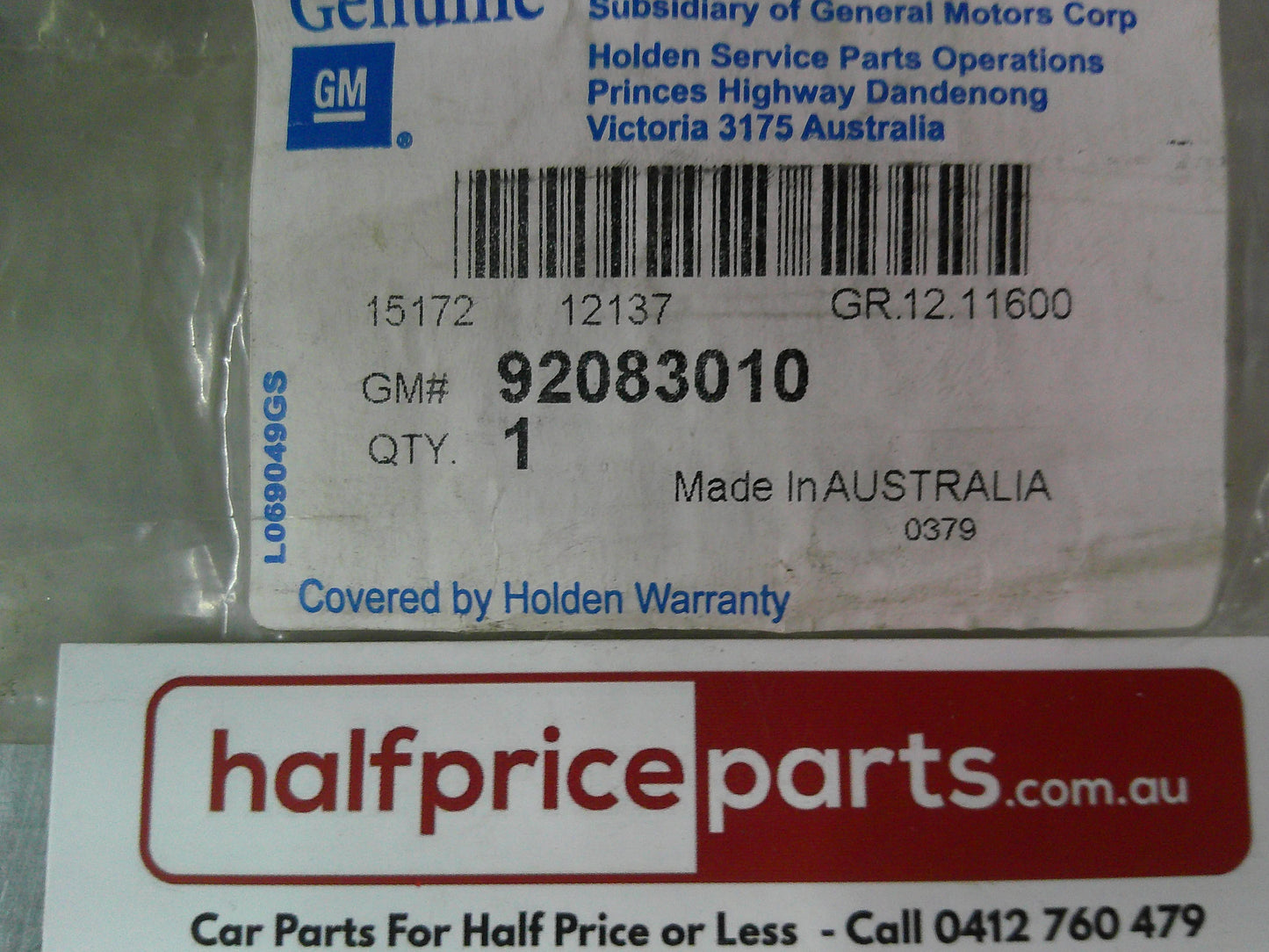 Holden VT Commodore/Calais Genuine Front Door Outer Moulding New Part