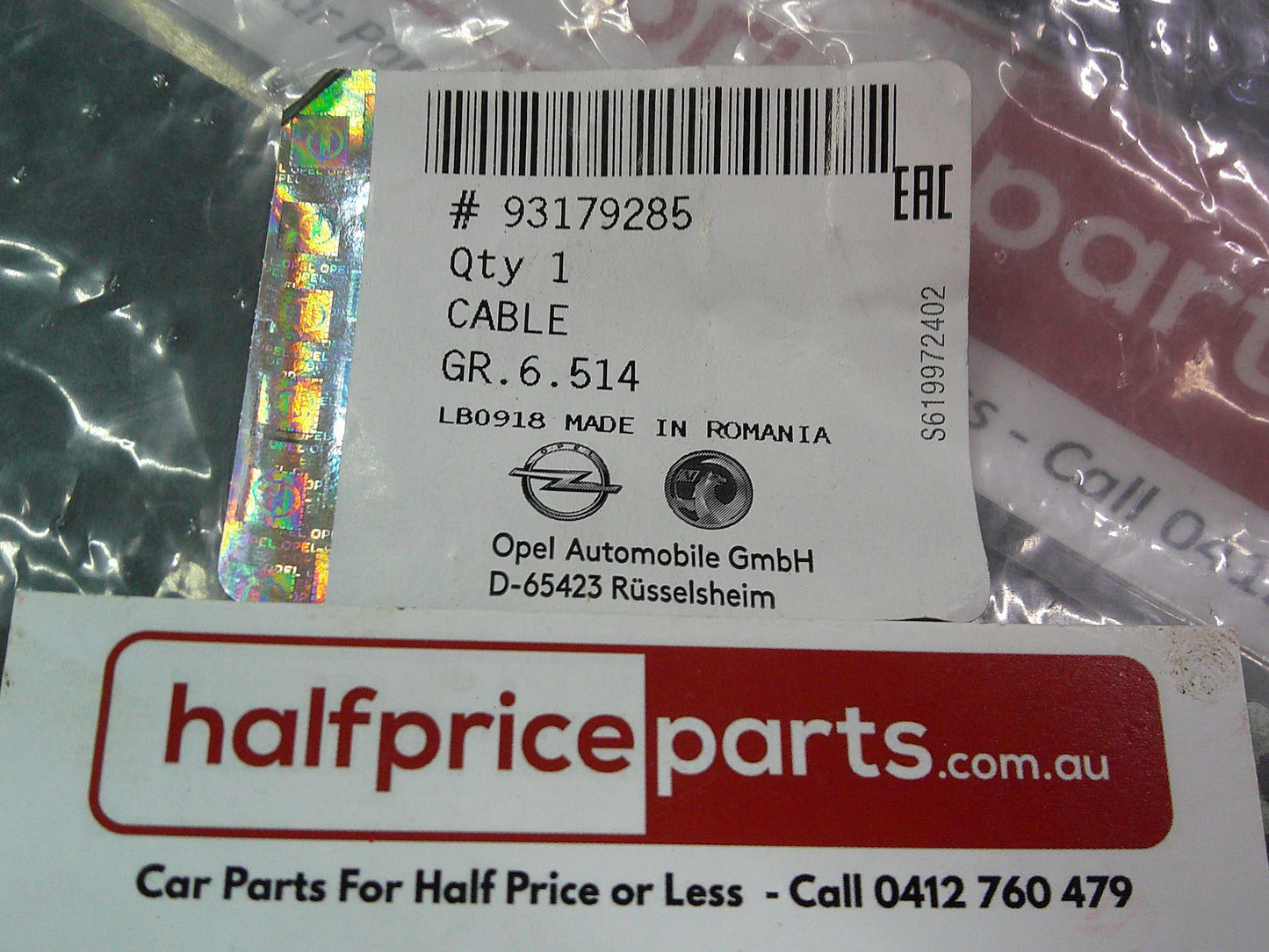 Holden Astra J Coupe/Sedan Genuine Horn Wiring Loom New Part