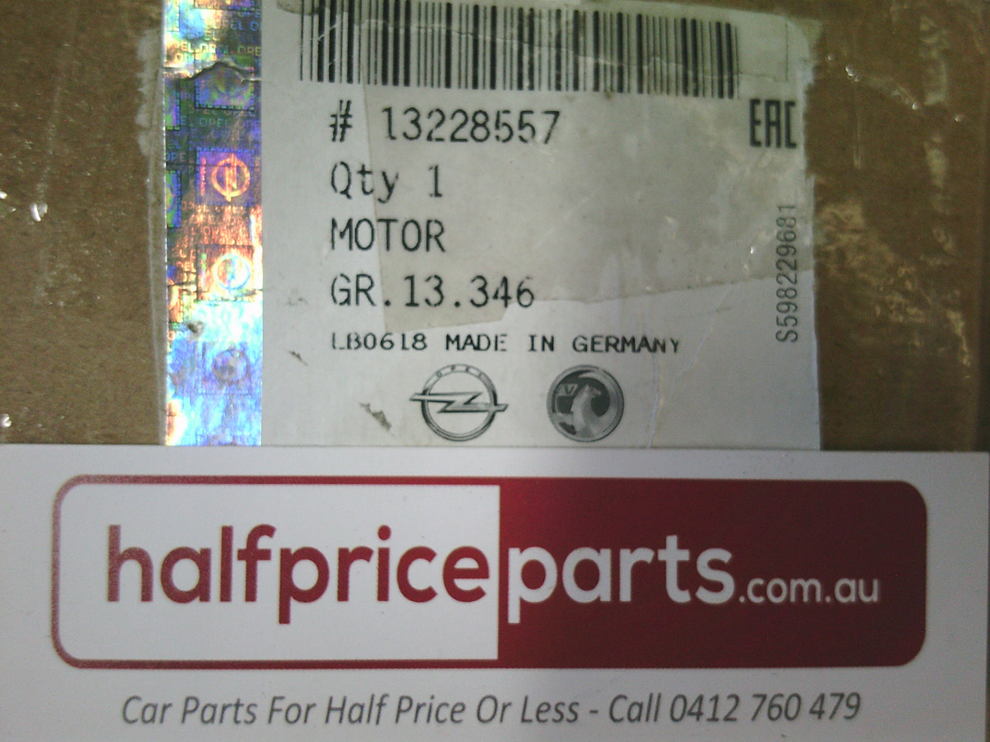 Holden Astra 2009 Genuine LHS Cover Retractor Motor - New Part