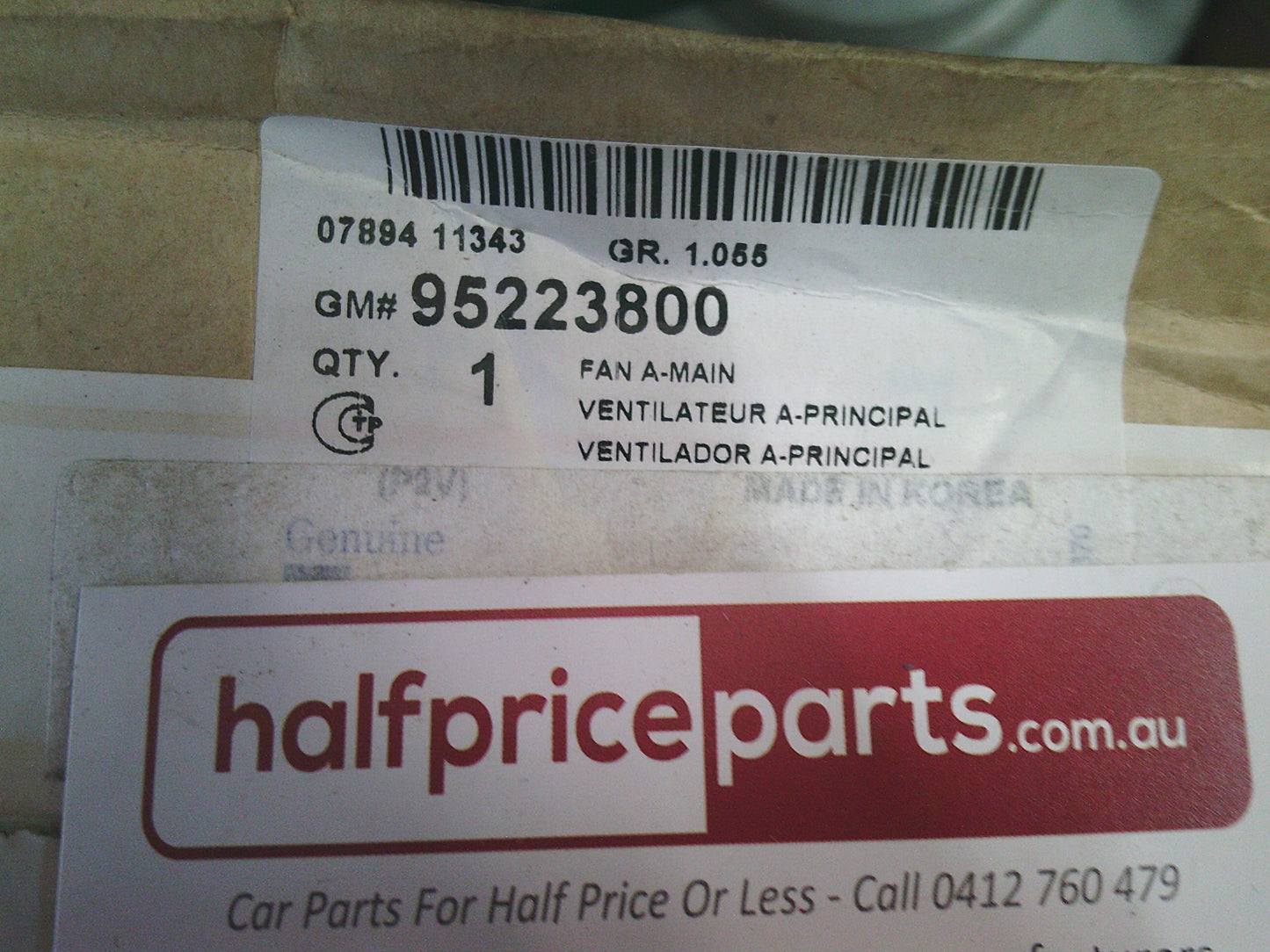Holden EP Epica Genuine Front Twin Themo Engine Fan With Motors New Part