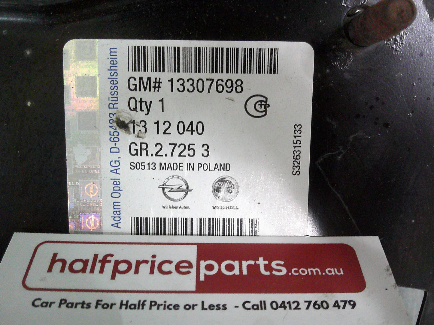 Holden Cascada Genuine Left Hand Front Head Light To Guard Structural Bracket New Part