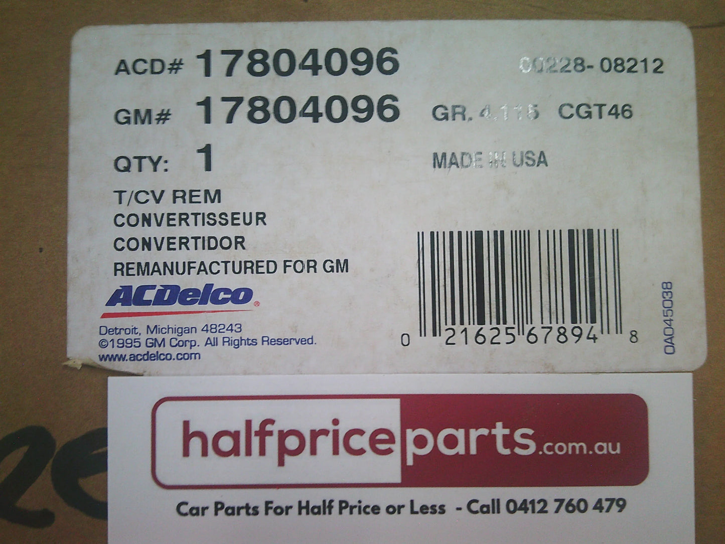 Holden VE Commodore 3.6Ltr V6 4 Speed Automatic Genuine Torque Converter New Part