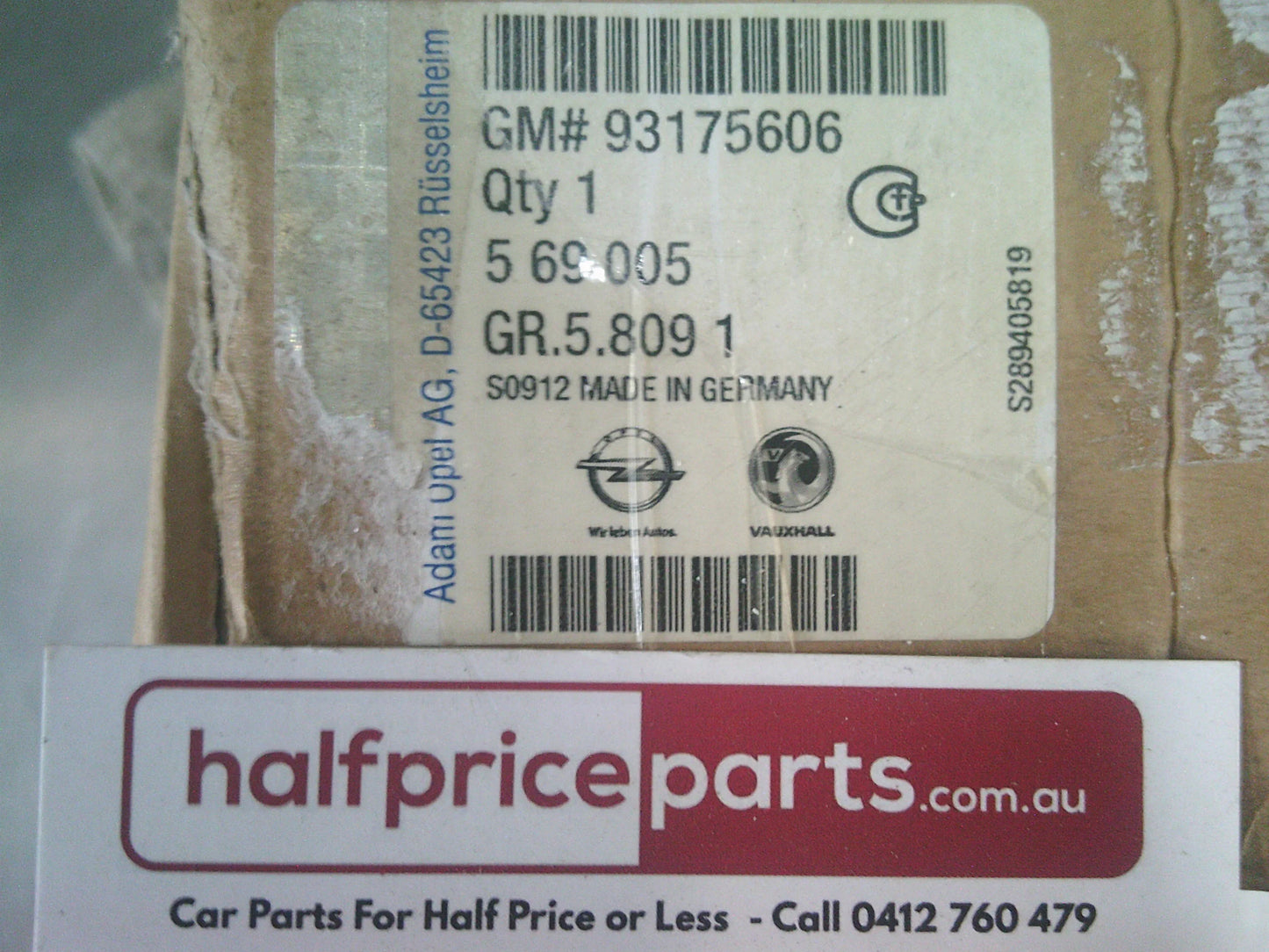 Holden JH Cruze Genuine Front Disc Brake Rotors (Sold As Pair Only) New Part