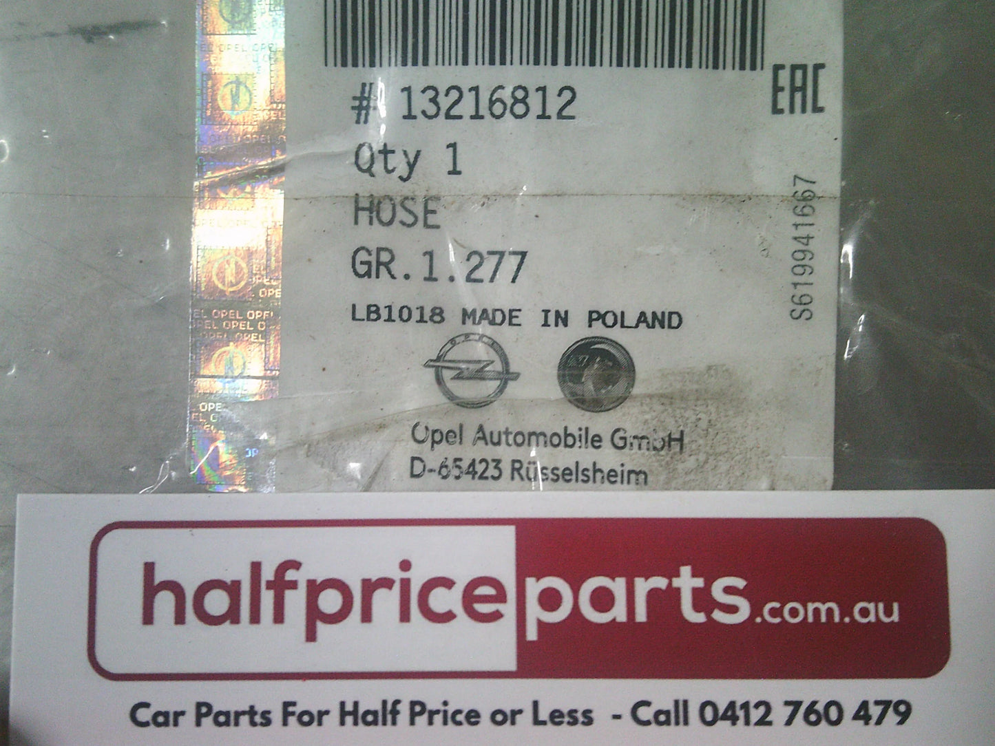 Holden Combo/Tigra Genuine Radiator Coolant Tank Pipe New Part
