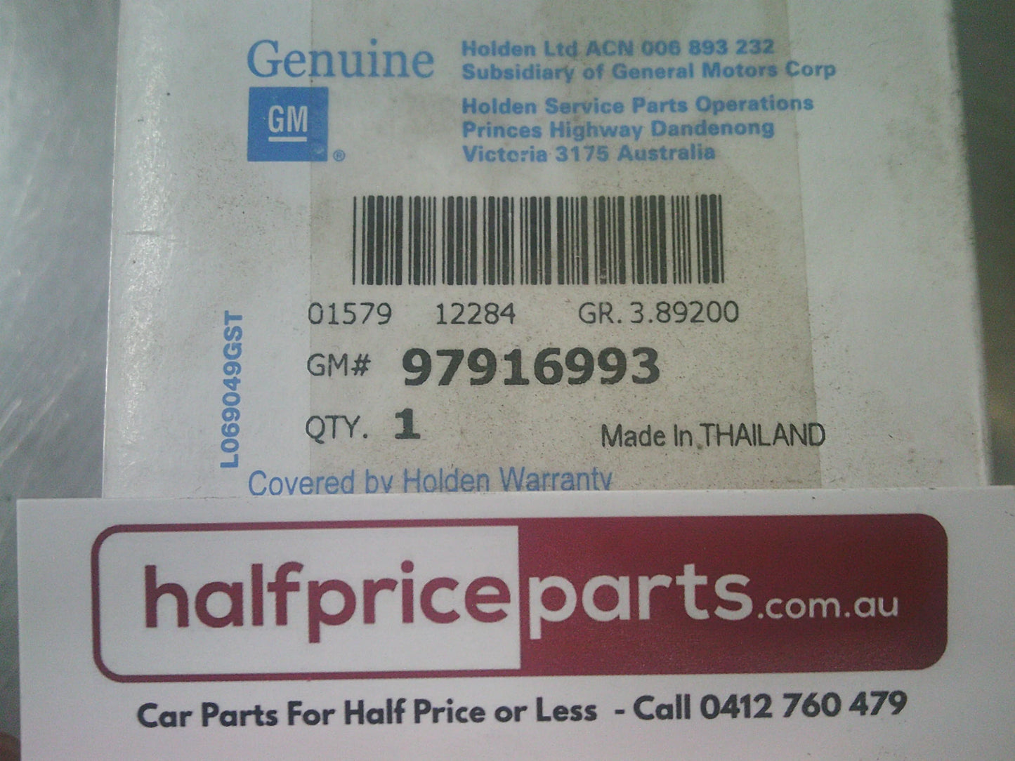Holden RA Rodeo 3.0Ltr Diesel Genuine Fuel Filter New Part