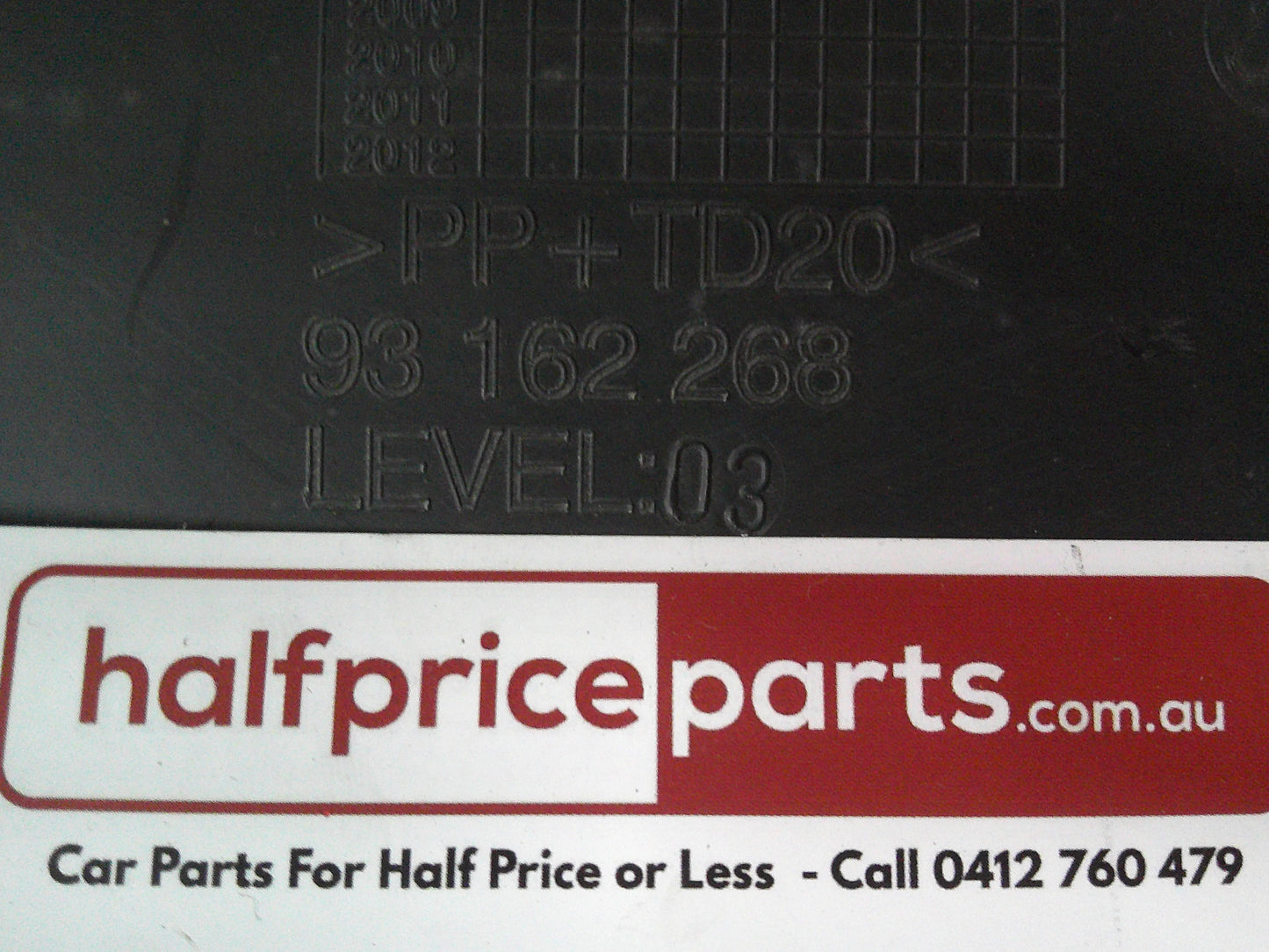 Holden AH Astra Convertible Genuine Boot Plastic Cover VGC Used Part