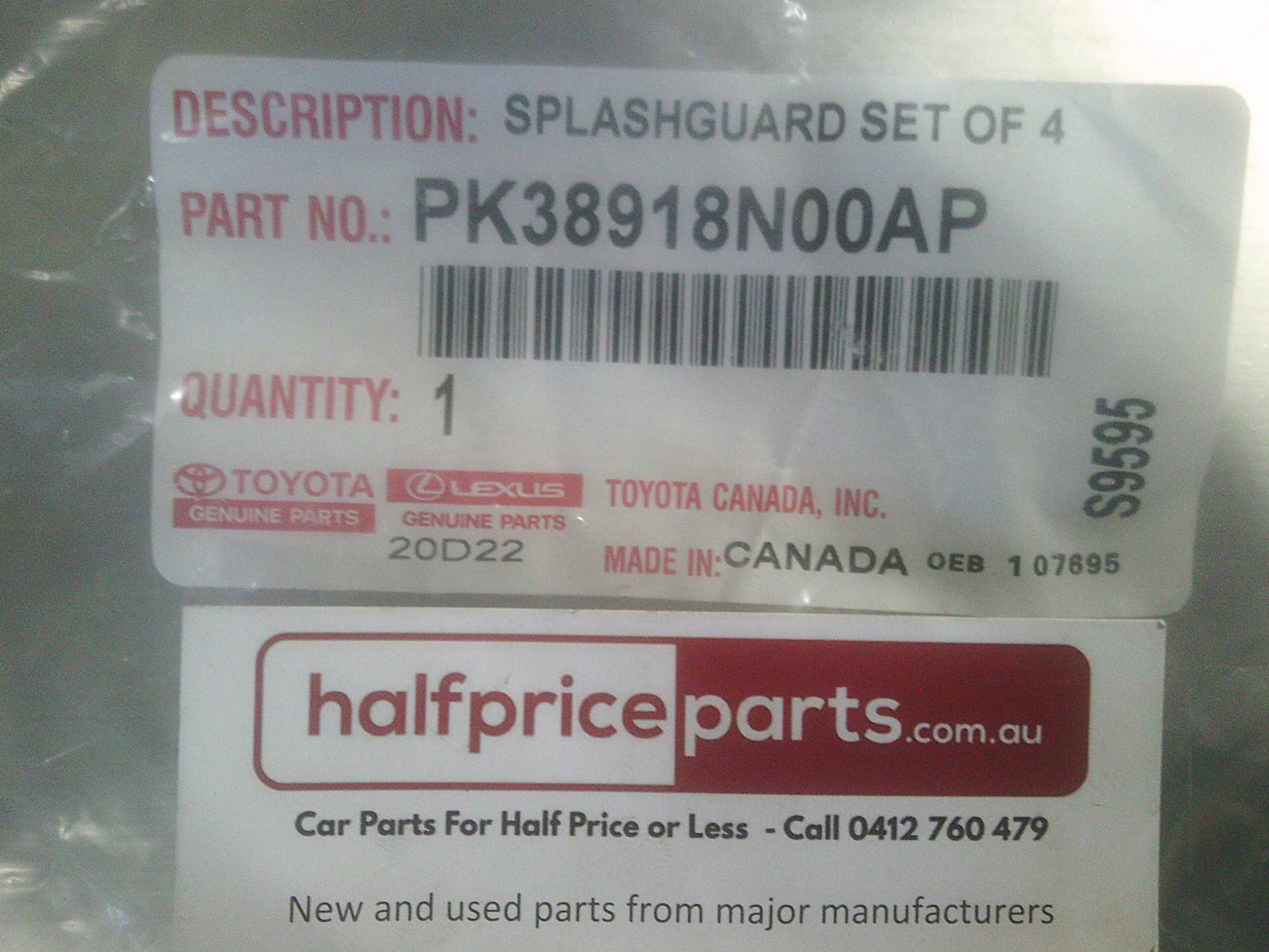 Toyota GR86 Genuine Mud Guards New Part