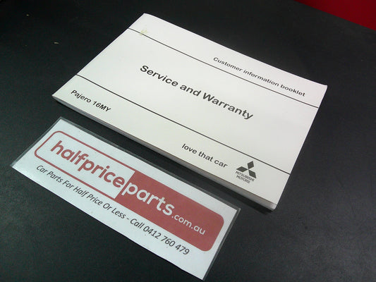 Mitsubishi NX Pajero Genuine Service And Warranty Booklet New Part