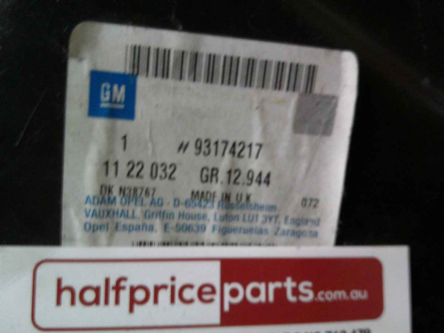 Holden ZC Vectra Hatch Genuine Drivers Rear Inner Guard Assembly Panel New Part