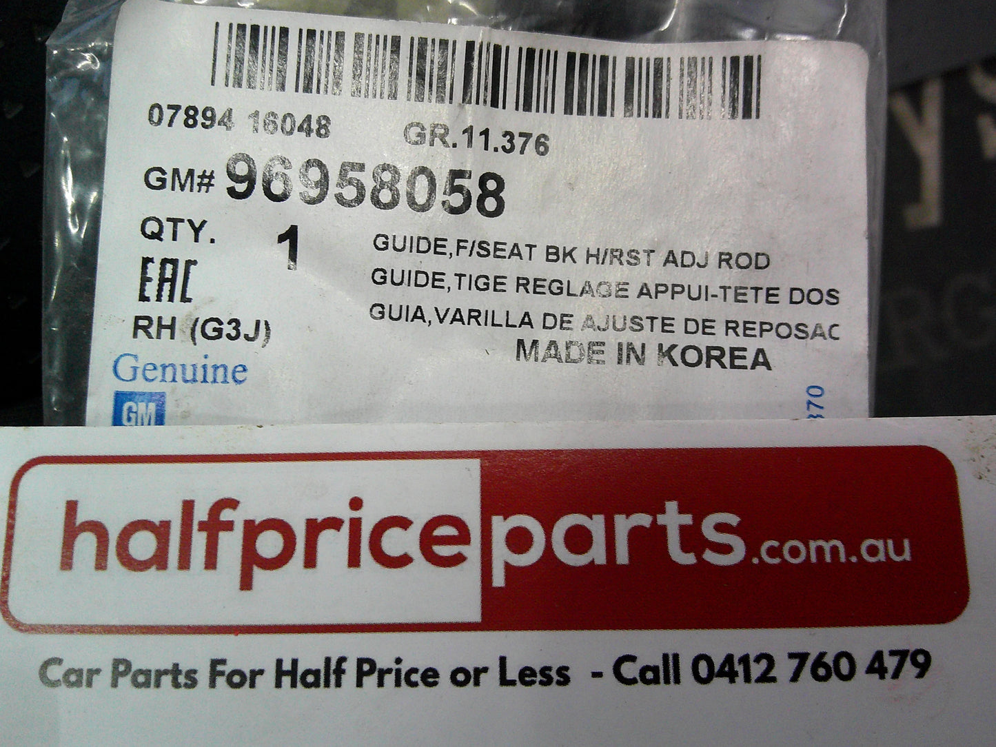 Holden VF Commodore/WN Caprice Genuine Driver Seat Headrest Guide New Part