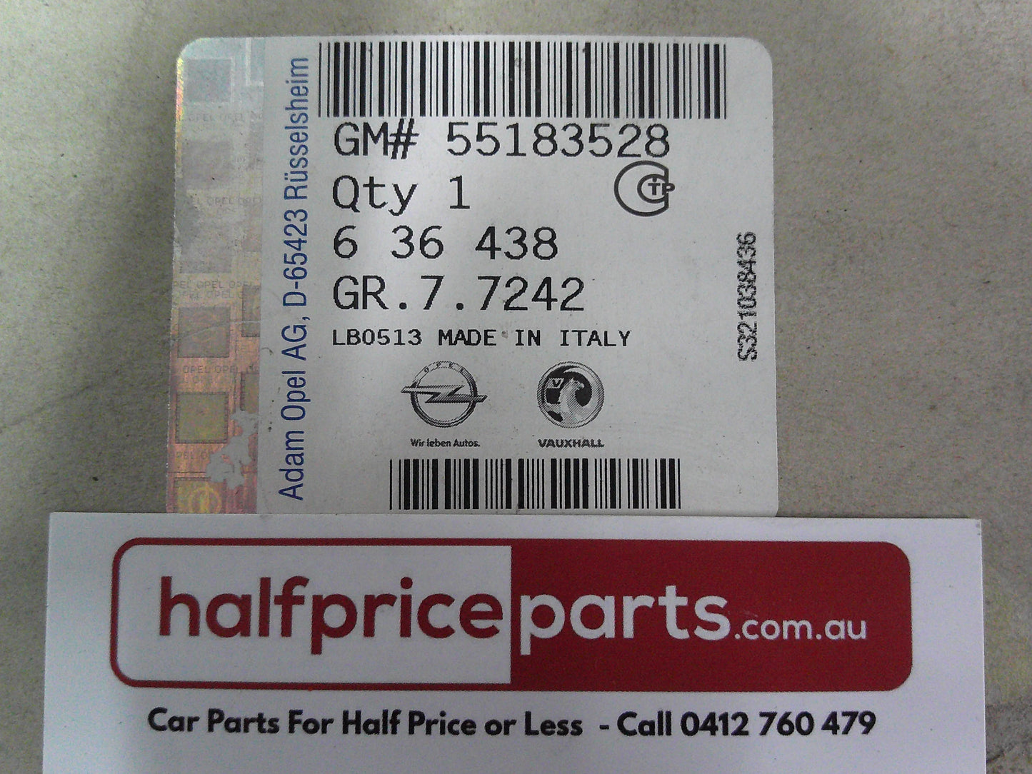 Holden AH Astra Hatch Back/Sedan 1.9Ltr Diesel/2.0Ltr Diesel Genuine Timing Belt New Part