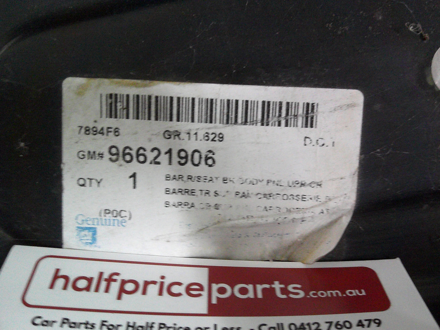Holden CG Captiva Genuine Upper Rear Bar Seat Panel New Part