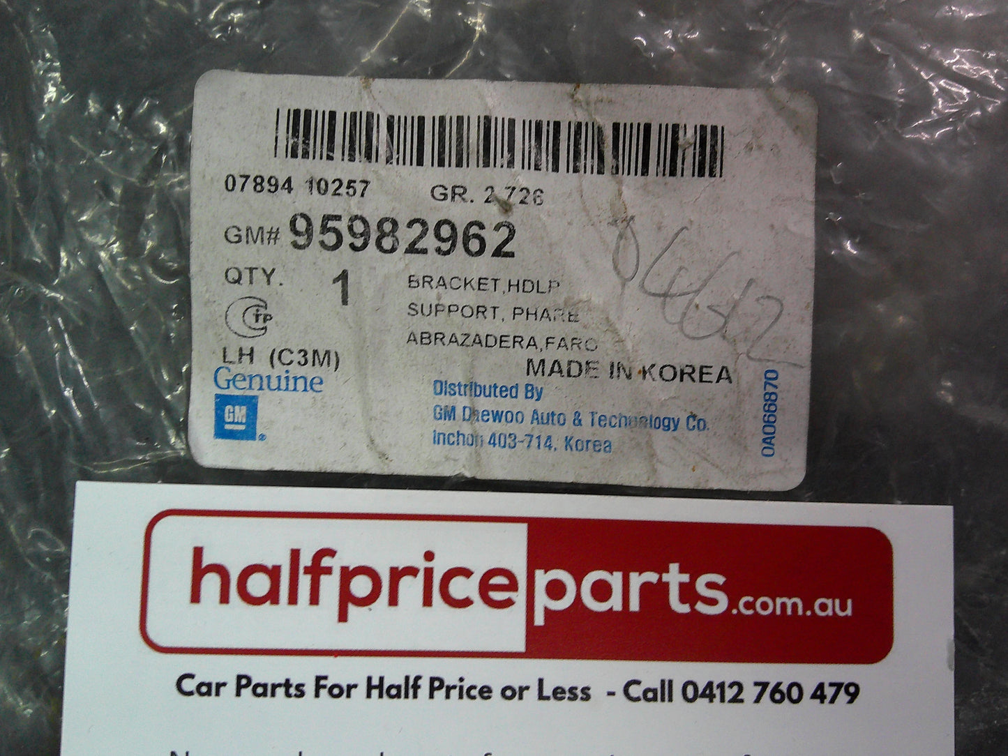 Holden MJ Barina Spark Genuine Left Hand Headlight Bracket New Part