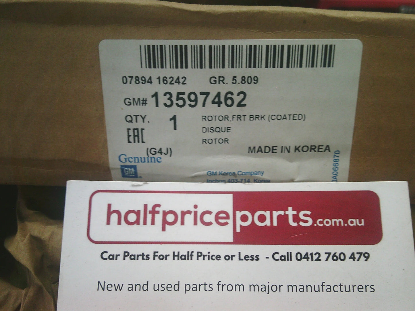 Holden BK/BL Astra Genuine Front Disc Brake Rotors (Sold As Pair Only) New Part