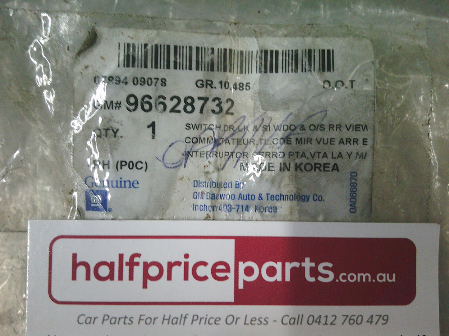 Holden Captiva Genuine Front Righthand Power Window Switch Assy - New Part