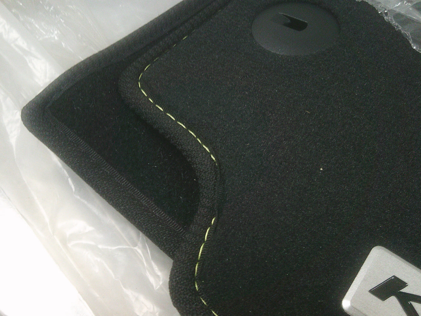 Hyundai Kona OS Genuine Tailored Floor Mats - Yellow Stitching - New