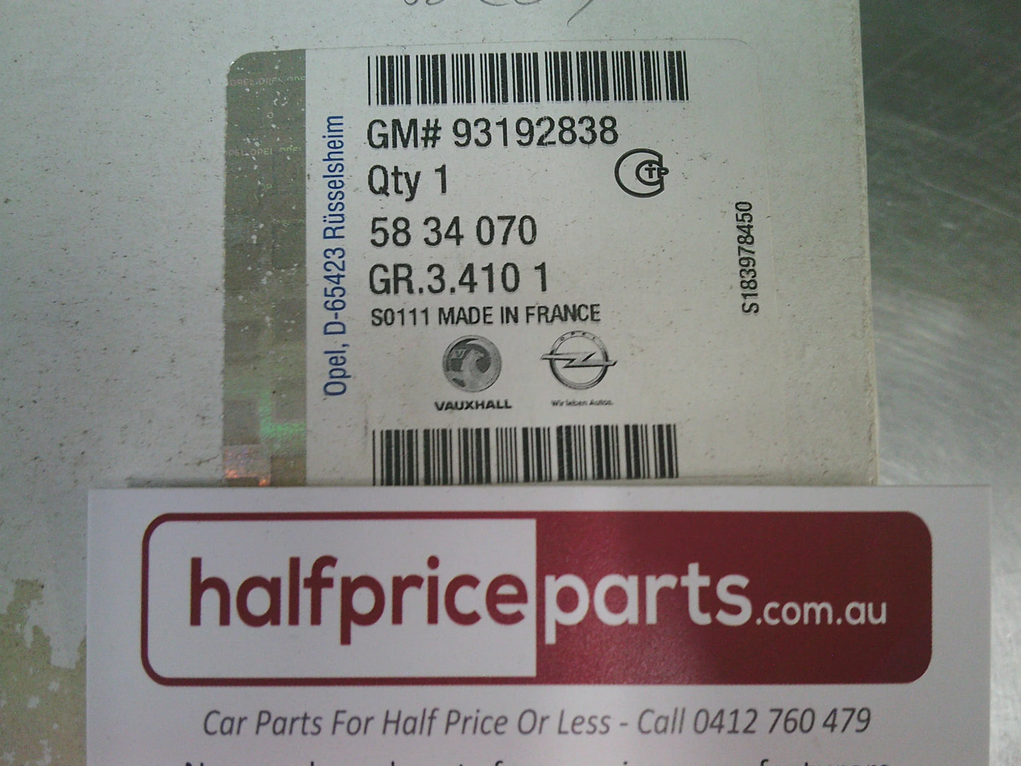 Holden Vectra Genuine Engine Air Filter New Part