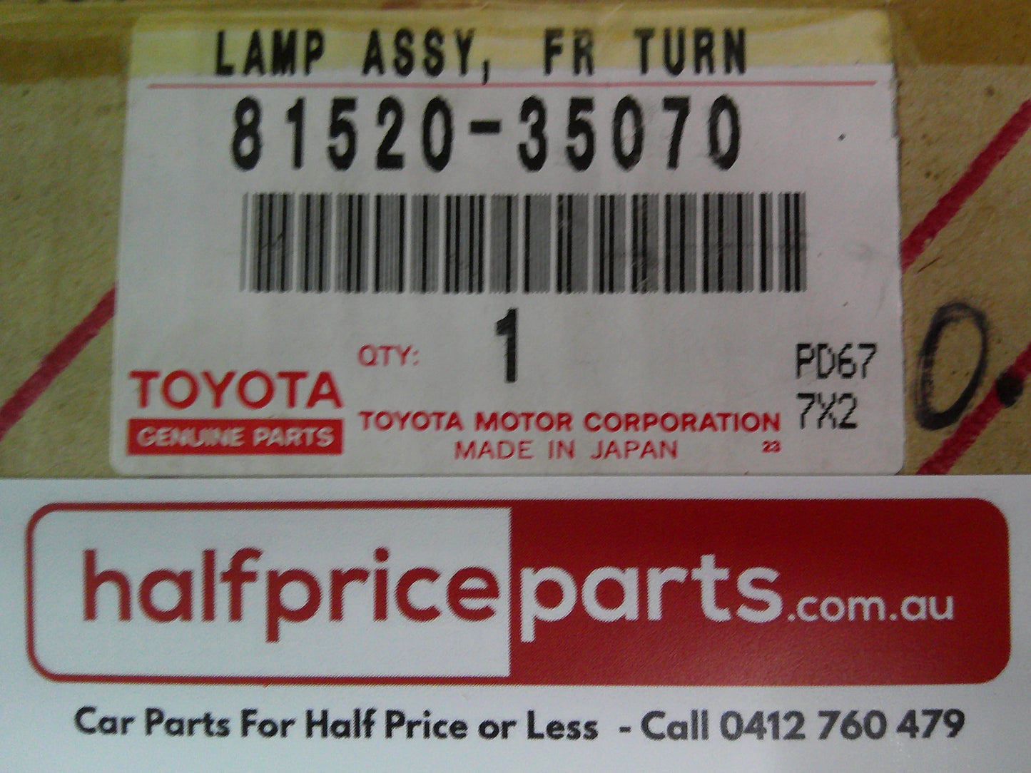 Toyota Hilux/4-Runner Genuine Left Hand Front Bumper Bar Indicator New Part