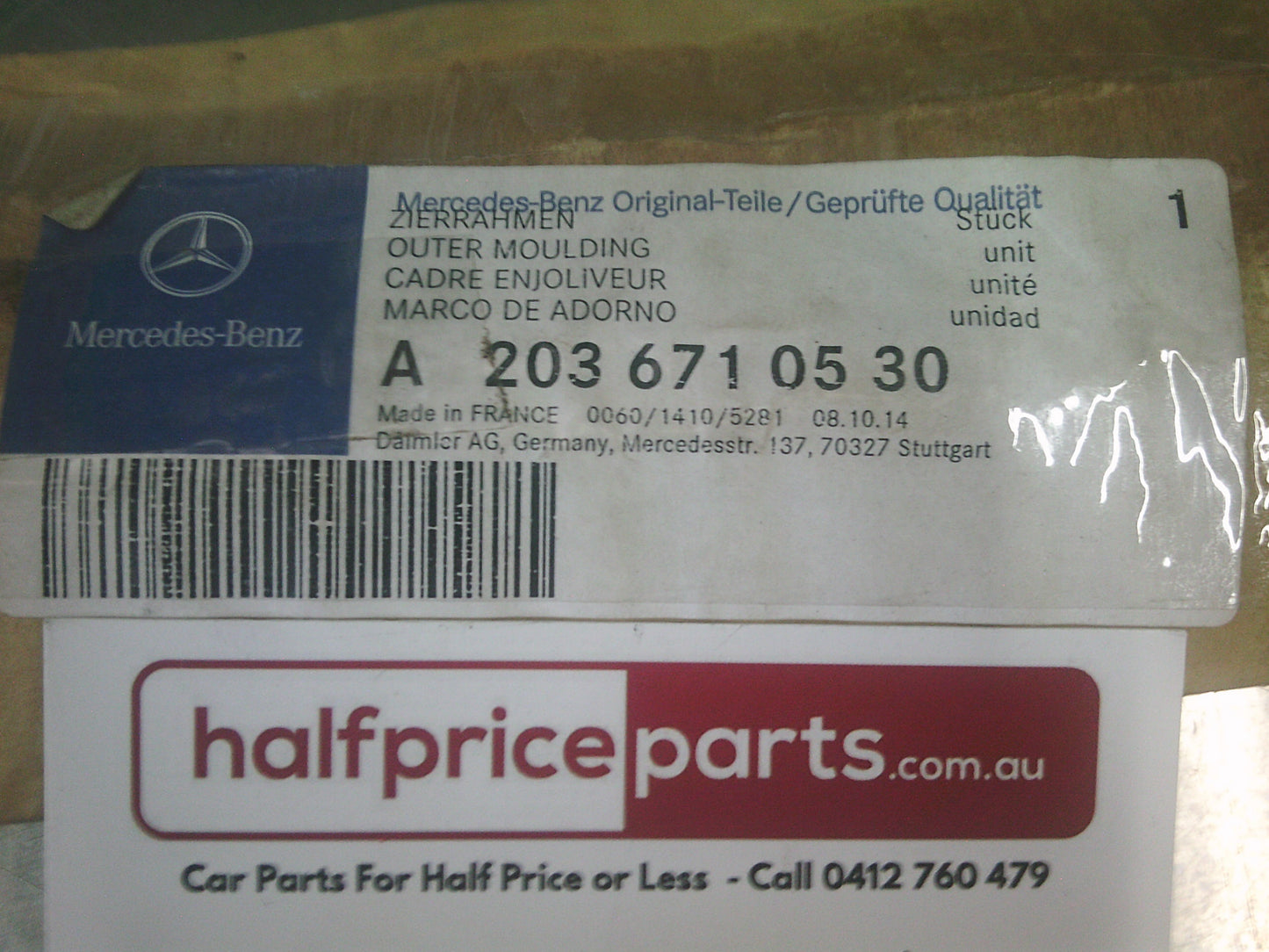 Mercedes-Benz Kompressor Coupe Genuine Outer Screen Mould - New Part