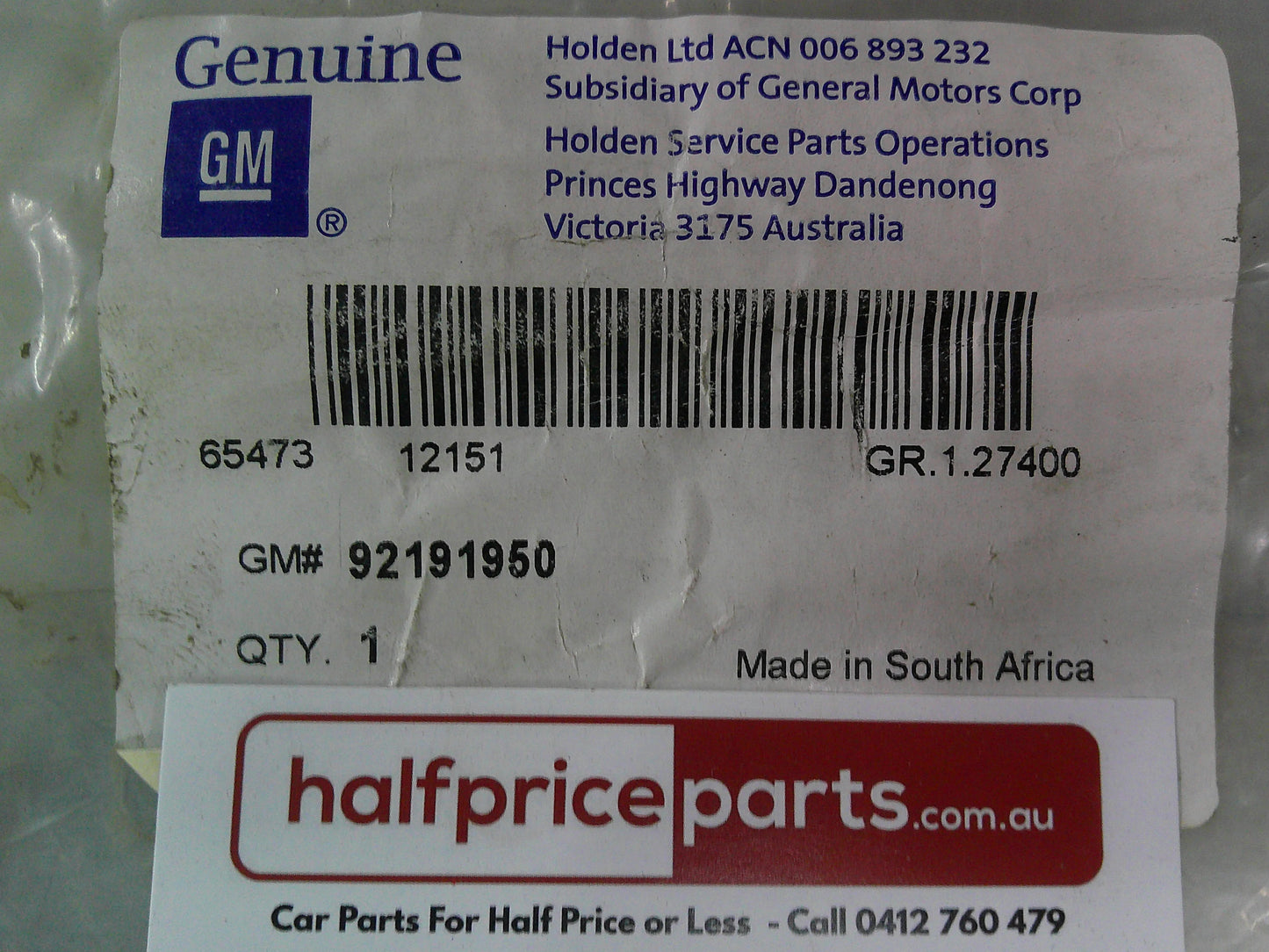 Holden VE Commodore Genuine Radiator Upper Air Seal New Part
