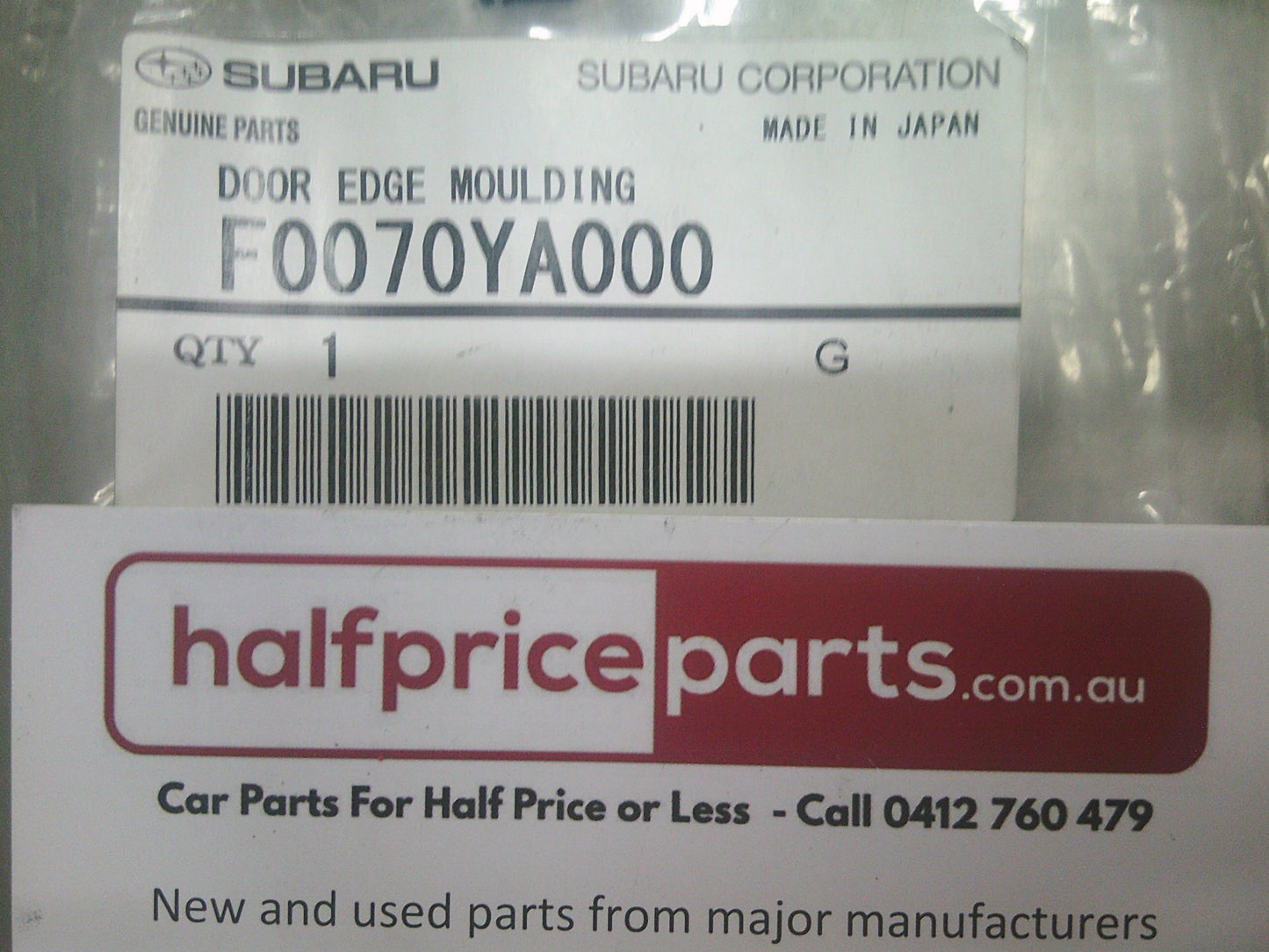 Subaru Impreza/XV Genuine Door Edge Moulding In White x2 - New Part