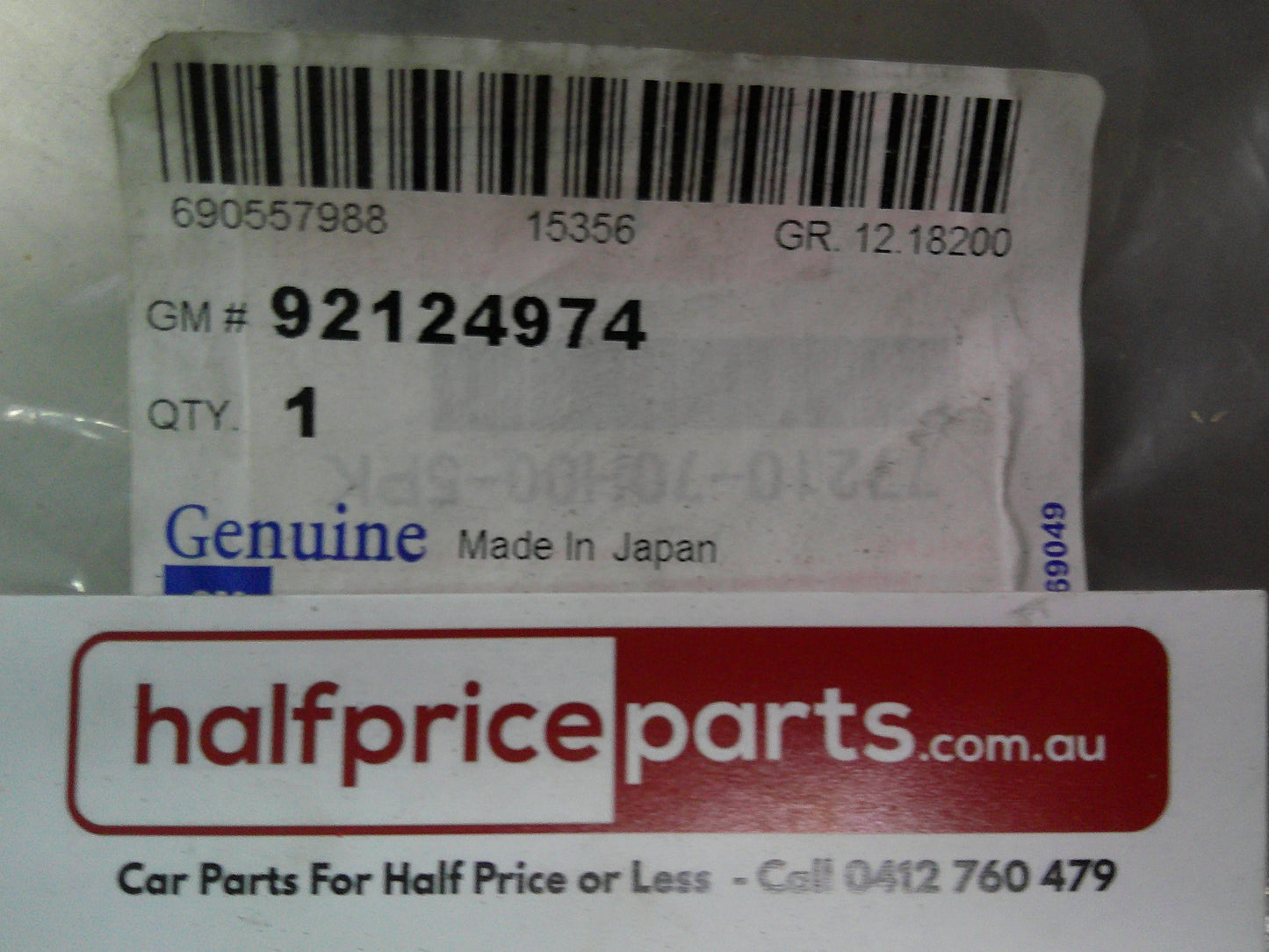 Holden YG Cruze Genuine Front Right (Drivers) Side Wheel Arch Moulding New Part