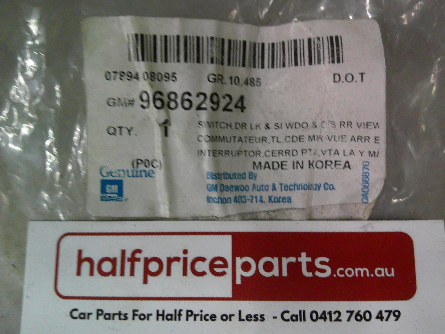 Holden CG5 Captiva Genuine Right Hand Front Power Window Master Switch Mirrors And Door Lock New Part